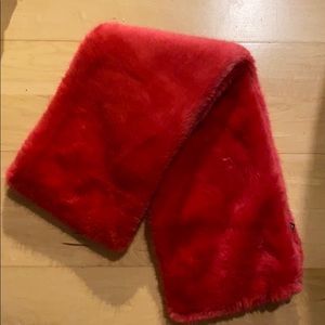 Talbots hot pink faux fur scarf